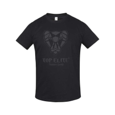 TOP ELITE PUFFY 3D logózott kereknyakú póló, fekete, 2XL munkaruha