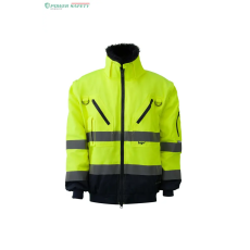 TOP FALCON Fluo Hi-Vis 4 in 1 Pilóta dzseki, 55% pamut, 45% poliészter, 100% PE