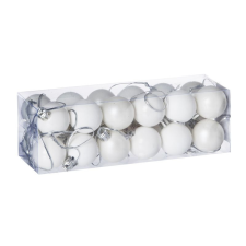 TOP HAUS Fehér gömb 3cm karácsonyfadísz