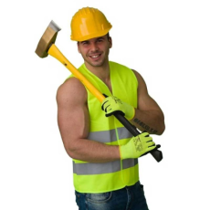 TOP Jólláthatósági mellény tépőzáras (120g/m2) TOP VEST FLUO-Y, fluo srága, S-M