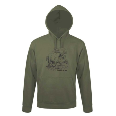TOP Kapucnis pulóver (vaddisznó mintával) 50% pamut 50% poliészter, military green, M