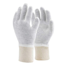 TOP Kesztyű kötött vékony pamut/poliészter duplaszálas TOP COPE2 THIN, fehér, 9 védőkesztyű