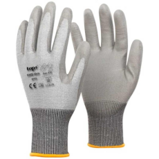 TOP Kesztyű PU mártott polietilén acélszálakkal erősítve TOP SWD THIN, szürke, 9