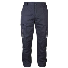 TOP Munkanadrág derekas biztonsági varrás dupla térdfolt TOP017, sötétkék, S munkaruha