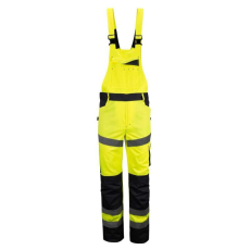 TOP Munkanadrág melles jólláthatósági, 65% poliészter, 35% pamut, fényvisszaverő csíkok, multifunkciós zsebek,fluosárga, 3XL