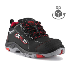 TOP munkavédelmi cipő S3 SRC orrmerevítővel TOP BROOKLYN LOW, fekete/piros, 37