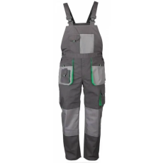 TOP Nadrág kantáros (65%poliészter) TOP GREEN BIBPANTS, szürke, S
