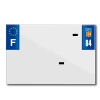 TOP PLAQ Műanyag csík PVC rendszámtáblához cégnévvel (motorkerékpár formátum 210x145) - 84-es megye - Európa (darabonként értékesítve) TOP PLAQ  Vázak, idomok, kiegészítők Rendszámtábla tartók