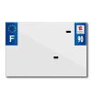 TOP PLAQ Műanyag csík PVC rendszámtáblához cégnévvel (motorkerékpár formátum 210x145) - Dept 90 - Európa (darabra) TOP PLAQ  Vázak, idomok, kiegészítők Rendszámtábla tartók