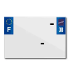 TOP PLAQ Műanyag csík PVC rendszámtáblához cégnévvel (motorkerékpár méret 210x145) - Dept 38 - Európa (darabra értendő) TOP PLAQ  Vázak, idomok, kiegészítők Rendszámtábla tartók