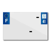 TOP PLAQ Műanyag csík PVC üres rendszámtáblához (motorkerékpár, 210x130 mm) - DEPT 41 - Európa (darabra értendő) TOP PLAQ  Vázak, idomok, kiegészítők Rendszámtábla tartók