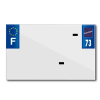 TOP PLAQ Műanyag csík üres PVC rendszámtáblához (motorkerékpár formátum 210x130) - 73-as megye - Európa (darabra értendő) TOP PLAQ  Vázak, idomok, kiegészítők Rendszámtábla tartók