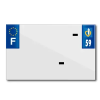 TOP PLAQ műanyag csík üres PVC rendszámtáblához (motorkerékpár méret 210x130) – 59 megye – Európa (darabra értendő) TOP PLAQ  Vázak, idomok, kiegészítők Rendszámtábla tartók