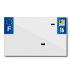 TOP PLAQ műanyag szalag üres PVC rendszámtáblához (motorkerékpár méret 210x130 mm, 16-os megye, Európa, darabra) TOP PLAQ  Vázak, idomok, kiegészítők Rendszámtábla tartók