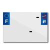 TOP PLAQ PVC rendszámtábla tartó csík cégnévvel (motorkerékpár méret 210x145 mm) - 69-es megye - Európa (darabra értendő) TOP PLAQ  Vázak, idomok, kiegészítők Rendszámtábla tartók