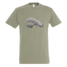 TOP Póló (harcsa mintával) kereknyakú (100%pamut 190gr/m2) TOP, khaki, 3XL