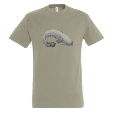 TOP Póló (harcsa mintával) kereknyakú (100%pamut 190gr/m2) TOP, khaki, 4XL
