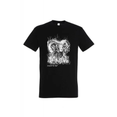 TOP Póló (kos mintával) kereknyakú (100%pamut 190gr/m2) TOP, fekete, 2XL