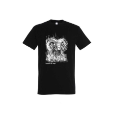 TOP Póló (kos mintával) kereknyakú (100%pamut 190gr/m2) TOP, fekete, 5XL
