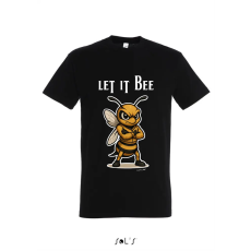 TOP Póló (méhecske mintával Let it Bee) kereknyakú TOP, deep black, 5XL