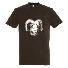 TOP Póló (muflon mintával) kereknyakú (100%pamut 190gr/m2) TOP, csokoládé, 4XL munkaruha