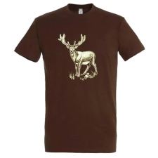 TOP Póló (szarvas mintával) kereknyakú (100%pamut 190gr/m2) TOP, kávé, 4XL munkaruha