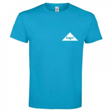 TOP Póló (TOP logóval feliratozott, hímzett) kereknyakú TOP, vízkék, 2XL munkaruha