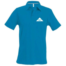TOP Póló (TOP logóval hímzett) galléros TOP, trópusi kék, 3XL