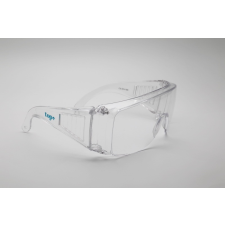 TOP SC-203 polikarbonát védőszemüveg, karcmentes, dioptriás szemüveg felett viselhető, víztiszta védőszemüveg
