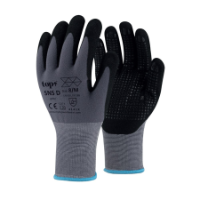  TOP SNS-D homokszemcsés nitril habba mártott védőkesztyű, tenyér pontozással védőkesztyű