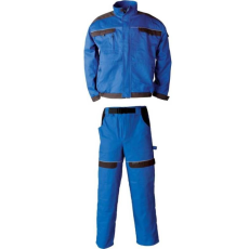 TOP Szett TOP001 munkakabát + TOP002 derekas nadrág (100%pamut 260g) királykék, S