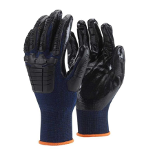 TOP Védőkesztyű csúszásmentes TOP SHIELD-M NITRIL/TPE, fekete/kék, XL védőkesztyű