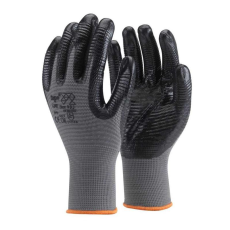 TOP Védőkesztyű nitril lélegző rugalmas TOP LINE-XL, fekete/szürke, XL