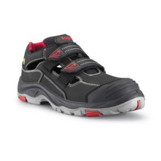 TOP Védőszandál O1 ESD SRC PU/gumi talp TOP BROOKLYN SANDAL, fekete/piros, 38
