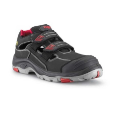 TOP Védőszandál O1 ESD SRC PU/gumi talp TOP BROOKLYN SANDAL, fekete/piros, 48