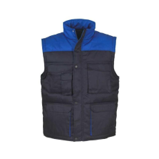 TOP VEST THUNDER bélelt mellény, 80% poliészter, 20% pamut, multifunkciós zsebek, sötétkék, L