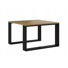 Topeshop PMN Dohányzóasztal - Holzmeister - 67 x 67 cm - arany tölgy / fekete bútor
