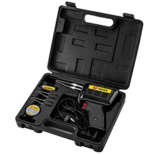Topex FORRASZTÓPISZTOLY 150W, kiegészítőkkel, 3db pákacsúcs, forrasztókrém, forrasztóón, kofferben (44E005) hegesztés