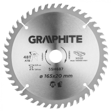 Topex-Graphite GRAPHITE Merülőfűrészlap keményfém fogakkal, 165x20mm, 48 fog fűrészlap