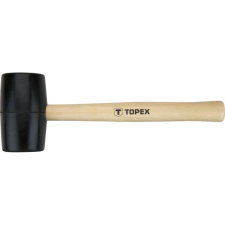 Topex Gumikalapács 50mm/340g, keményfa nyél kőműves és burkoló szerszám