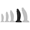 Toppedmonster Pirlik Dildó 26 cm hosszú, bordázott PVC fekete