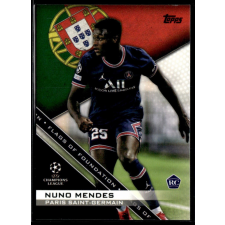 Topps 2021 Topps UEFA Champions League Flags of Foundation #FF-10 Nuno Mendes gyűjthető kártya