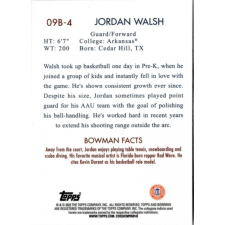 Topps 2022-23 Bowman Chrome University 2009 #09B-4 Jordan Walsh gyűjthető kártya