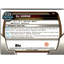 Topps 2022-23 Bowman Chrome University #54 DJ Horne gyűjthető kártya
