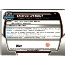 Topps 2022-23 Bowman Chrome University #73 Ashlyn Watkins gyűjthető kártya