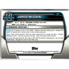 Topps 2022-23 Bowman Chrome University Shimmer Refractors #27 Jared McCain gyűjthető kártya