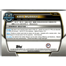 Topps 2022-23 Bowman Chrome University Shimmer Refractors #71 Kris Murray gyűjthető kártya