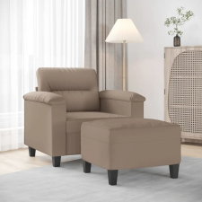  tópszínű mikroszálas szövet kanapéfotel lábtartóval 60 cm bútor