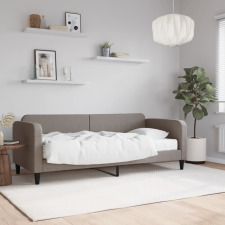 tópszínű szövet kanapéágy matraccal 80 x 200 cm ágy és ágykellék