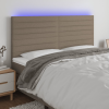  tópszínű szövet LED-es fejtámla 180x5x118/128 cm